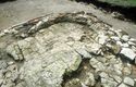 Thumbnail of 30.04 Photograph of SS23 oven complex within S23; the floor of the oven was constructed of large blocks of Totternhoe clunch, with mixed materials forming the walls