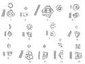 Thumbnail of 52.02 Illustrated pottery, catalogue 1-13: Anglo-Saxon pottery with stamps. Catalogue 1-8 are A16 mixed quartz-tempered type, and 9-13 are A18 Fine quartz-tempered type