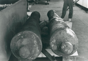 Photograph of cannon from the site