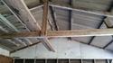 Thumbnail of Hut at Kirk Oer (Roberton, Scottish Borders). North end garage area showing king post truss.