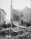 Thumbnail of Rear of 42 Leslie Park Road Croydon showing bomb damage from Zeppelin L.14 13th Oct 1915 at 11.20pm. IWM (HO 25).
