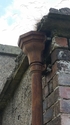Thumbnail of Stobs Camp Drying Hut No 2, Stobs Camp (Stobs, Hawick). Close-up of downpipe on NW corner.