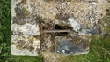 Thumbnail of Stobs Camp (Stobs, Hawick). Hutment No 7, detail of metal rod in square brick base.