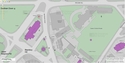 Thumbnail of Downs Haven Shelter, also Durdham Downs Shelter (Upper Belgrave Road/Blackboy Hill/Westbury Road, Durdham Down, Bristol). Ordnance Survey 2015 map with numbers added showing the location of the shelter (1), the Old School (2), public urinal (3), drinking fountain (4) and Convalescent Home (5) in relationship to the Downs (6) Produced using website maps.bristol.gov.uk pinpoin