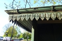 Thumbnail of Downs Haven Shelter, also Durdham Downs Shelter (Upper Belgrave Road/Blackboy Hill/Westbury Road, Durdham Down, Bristol). Ornamental palmette cast iron fascia on overhanging eaves.