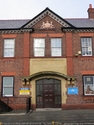 Thumbnail of Rhyll Drill Hall (John Street/Crescent Road, Rhyl, Denbighshire, Clwyd). Door detail.