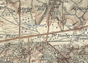 Thumbnail of Cricket Hill Lane military practice trenches (Yateley Common, Yateley, Hart, Hampshire). Location of trench on 1911 manoeuvre map.