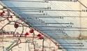 Thumbnail of Site of Watch House Gap Intermediate Beach Works (1) according to a military map of First World War defences in North Norfolk (Watch House Lane, Keswick, Bacton, North Norfolk, Norfolk). Map, (c) J Hall.