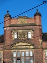 Thumbnail of Glossop Road Barracks, now known as the Somme Barracks (Glossop Road/Gell Street, Port Mahon, Crookesmoor, Sheffield). The barracks were renamed to commemorate this action. Detail of date stone and .regimental insignia on South-East facing elevation