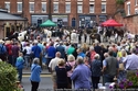 Thumbnail of In early August 1914 horses were brought to the yard of the Wheatsheaf Inn to be inspected. The horses were brought back a couple of days later and handed over to the army who assembled the horses in the Market Square (Cheadle, Staffordshire Moorlands, Staffordshire). Horses in Market Square 2015