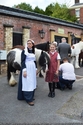 Thumbnail of In early August 1914 horses were brought to the yard of the Wheatsheaf Inn to be inspected. The horses were brought back a couple of days later and assembled the horses in the Market Square (Cheadle, Staffordshire Moorlands, Staffordshire). Market Square horse and owner 2015