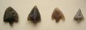 Thumbnail of Close-up of barbed and tanged arrowheads (Fig 15.jpg: Row 4)