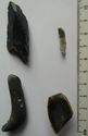 Thumbnail of Shepherds Hill: 1-2. waste (reverse), 3. pebble tool/phallus? (reverse), 4. pebble tool? (reverse)