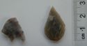 Thumbnail of Broomhead Moor: 1. barbed-and-tanged arrowhead (reverse), 2. leaf-shaped arrowhead (reverse)