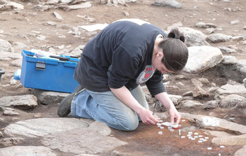 Photograph: Archaeomagnetic dating in progress