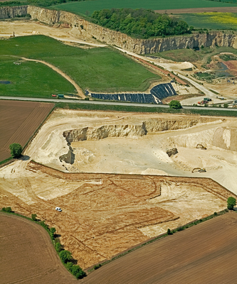 Aerial view of quarry