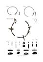 Thumbnail of Figure 3.165: Bainesse Cemetery: jet and glass beads, copper-alloy bracelets and copper-alloy loop from Grave 235.