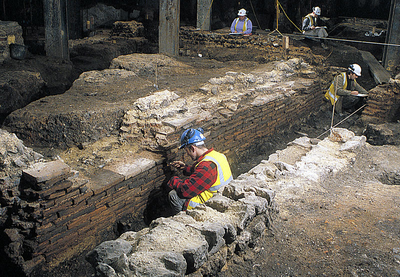 Photograph of excavations