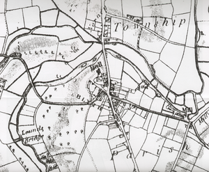 Fig. 2: Blyth in 1835 from Sanderson's 'Map of the Country 20 miles around Mansfield' 