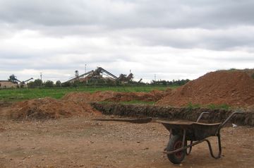 Photograph of aggregates excavation