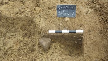 Archaeological Evaluation of land at Streetfield Farm, Lutterworth: View North, Trench 145