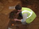 Thumbnail of Dan eddisford and the east mediterranean copper alloy basin <3> on its soil plinth.