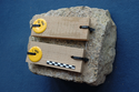 Thumbnail of Oak samples secured to granite block