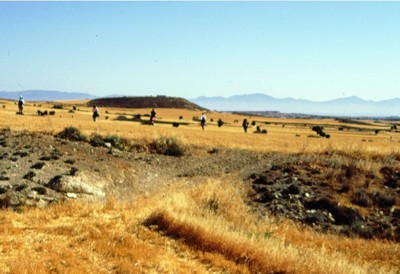 Figure 3. Survey team west of Politiko, from the south. Photograph: Karen Ulrich.