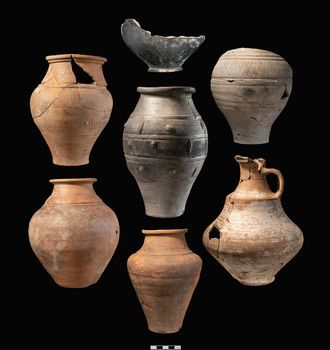 Photograph of pottery vessels
