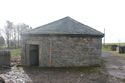 Thumbnail of North-facing external elevation of byre. Scale 1 x 2 m.