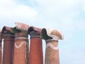 Thumbnail of Close up of chimneys pots on south chimney