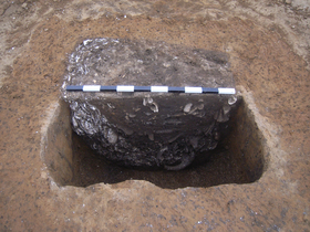 Photograph of a Medieval pit from 'The Deanery, Chapel Road' site