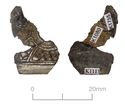 Thumbnail of Catalogue 687 (K1080). Silver-gilt fragment, cast interlace and scroll. Not scaled. 