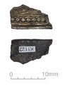 Thumbnail of Catalogue 687 (K1122). Silver-gilt fragment, cast interlace and scroll. Not scaled. 