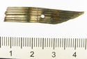 Thumbnail of Catalogue 613.  Reeded strip in silver-gilt, 8mm wide. K1156 and 1680 joined. Top. Not scaled. 