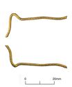 Thumbnail of Catalogue no. 208. Length of thick gold beaded wire, probably a hilt-ring 