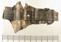 Thumbnail of Catalogue 613.  Reeded strip in silver-gilt, 8mm wide.  K1348, 1491, 1493-4 joined. Top. Not scaled. 