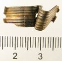 Thumbnail of Catalogue 613.  Reeded strip in silver-gilt, 8mm wide. K282,1433, 914 joined. Top. Not scaled. 