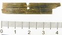 Thumbnail of Catalogue 607/613.  Reeded strip in silver-gilt, 8mm wide. K1576 and K1617. Top. Not scaled. 