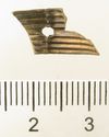 Thumbnail of Catalogue 607/613.  Reeded strip in silver-gilt, 8mm wide. K1576 and K1842. Top. Not scaled. 