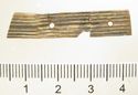 Thumbnail of Catalogue 613.  Reeded strip in silver-gilt, 8mm wide. K1586 and K1478. Top. Not scaled. 