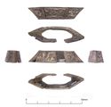 Thumbnail of Catalogue no. 187. Hilt-collar, cast silver, low form, gilded animal ornament, niello 