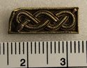 Thumbnail of Catalogue no 558. Strip-mount,gold and garnet cloisonné, filigree serpent mounts.  K169 front 