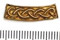 Thumbnail of Catalogue no 558. Strip-mount,gold and garnet cloisonné, filigree serpent mounts.  K1742 front 