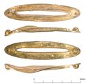 Thumbnail of Catalogue no. 264.  Hilt-plate in gold, oval form, pair of bosses 