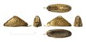 Thumbnail of Catalogue no. 14. Pommel in gold of cocked-hat form with filigree serpent ornament. 