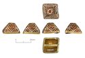 Thumbnail of Catalogue 572: Gold pyramid-fitting with garnet and glass cloisonné 
