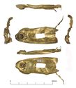 Thumbnail of Catalogue no. 260. Hilt-plate in gold of oval form with glass boss 