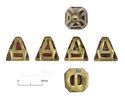 Thumbnail of Catalogue 576: Gold pyramid-fitting with garnet and glass cloisonné 