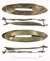 Thumbnail of Catalogue no. 244. Pair of gold hilt-plates, oval, gemmed bosses 